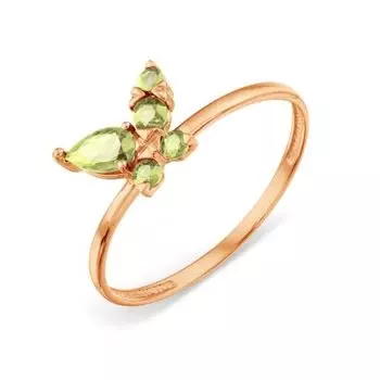 Кольцо с хризолитами Линии Любви