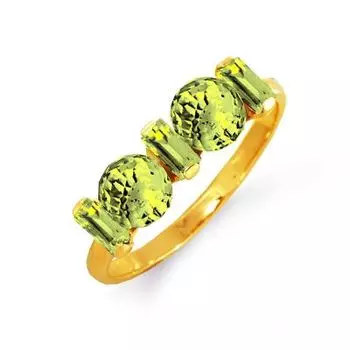 Кольцо с хризолитами Линии Любви