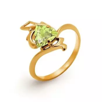 Кольцо с хризолитом Линии Любви