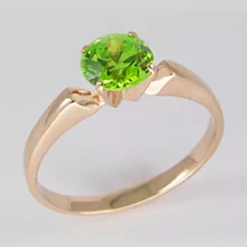 Кольцо с хризолитом Линии Любви