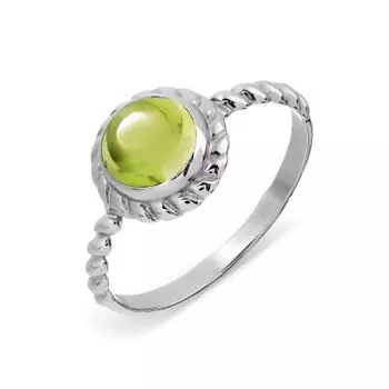 Кольцо с хризолитом Линии Любви