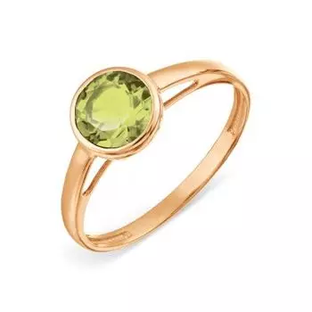 Кольцо с хризолитом Линии Любви