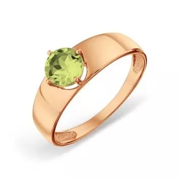 Кольцо с хризолитом Линии Любви