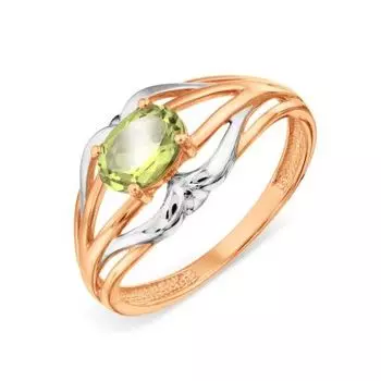 Кольцо с хризолитом Линии Любви