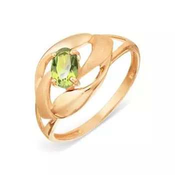 Кольцо с хризолитом Линии Любви