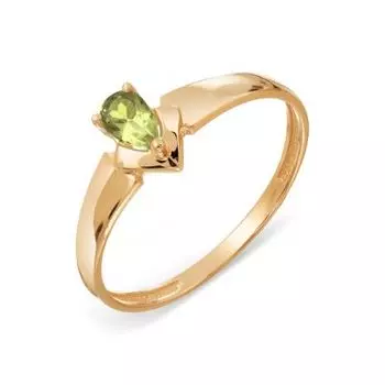 Кольцо с хризолитом Линии Любви