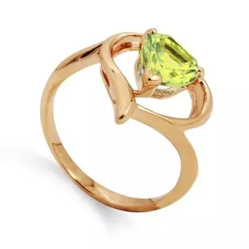 Кольцо с хризолитом Линии Любви