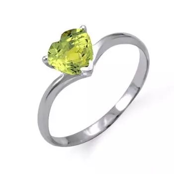 Кольцо с хризолитом Линии Любви