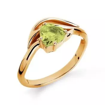 Кольцо с хризолитом Линии Любви