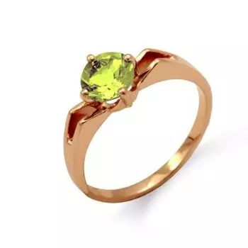 Кольцо с хризолитом Линии Любви