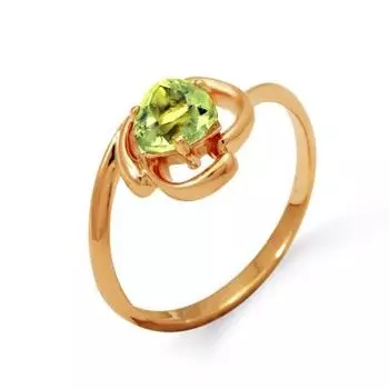 Кольцо с хризолитом Линии Любви