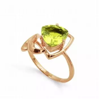 Кольцо с хризолитом Линии Любви