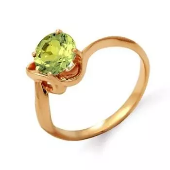 Кольцо с хризолитом Линии Любви