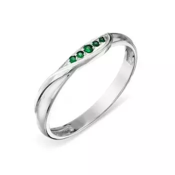 Кольцо с изумрудами Линии Любви