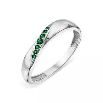 Кольцо с изумрудами Линии Любви