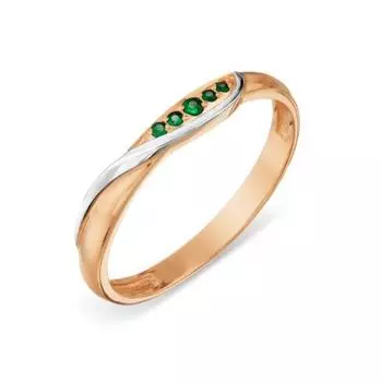 Кольцо с изумрудами Линии Любви