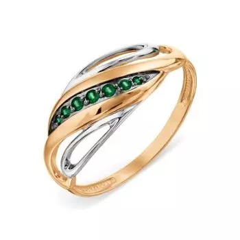 Кольцо с изумрудами Линии Любви