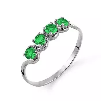 Кольцо с изумрудами Линии Любви