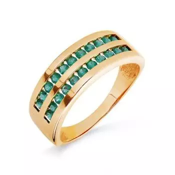 Кольцо с изумрудами Линии Любви