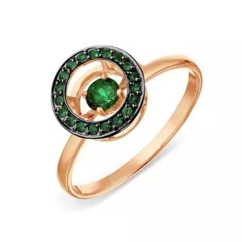 Кольцо с изумрудами Линии Любви