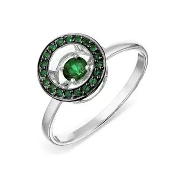 Кольцо с изумрудами Линии Любви
