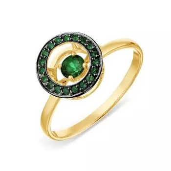 Кольцо с изумрудами Линии Любви