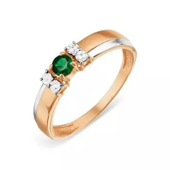 Кольцо с изумрудом Линии Любви