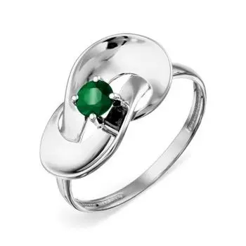 Кольцо с изумрудом Линии Любви