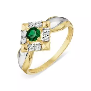 Кольцо с изумрудом Линии Любви