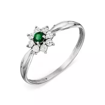 Кольцо с изумрудом Линии Любви