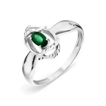 Кольцо с изумрудом Линии Любви