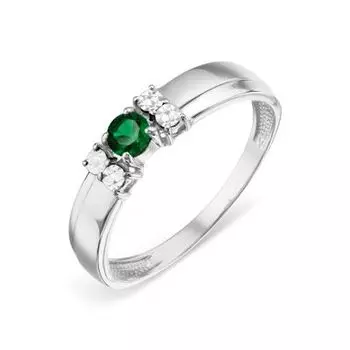 Кольцо с изумрудом Линии Любви