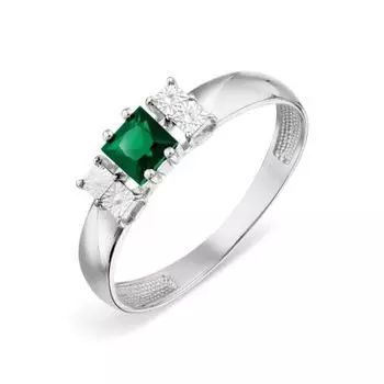 Кольцо с изумрудом Линии Любви