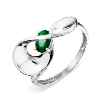 Кольцо с изумрудом Линии Любви