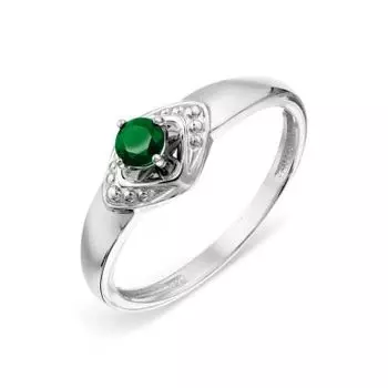 Кольцо с изумрудом Линии Любви
