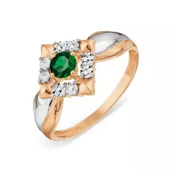 Кольцо с изумрудом Линии Любви