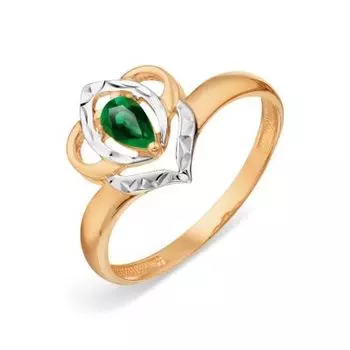 Кольцо с изумрудом Линии Любви