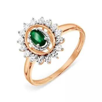 Кольцо с изумрудом Линии Любви