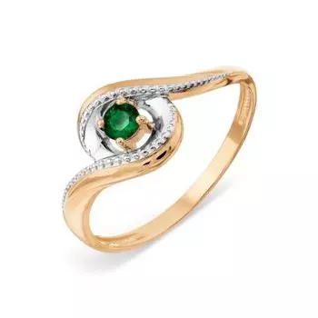 Кольцо с изумрудом Линии Любви