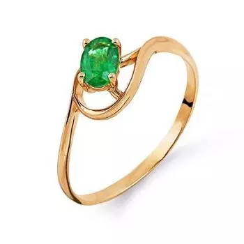 Кольцо с изумрудом Линии Любви