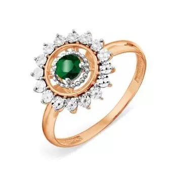 Кольцо с изумрудом Линии Любви