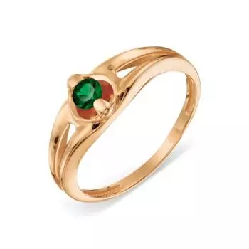 Кольцо с изумрудом Линии Любви
