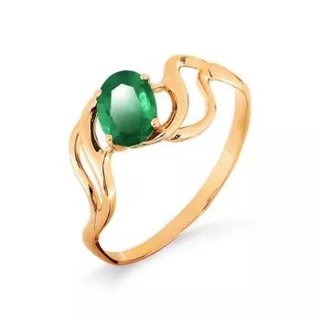 Кольцо с изумрудом Линии Любви
