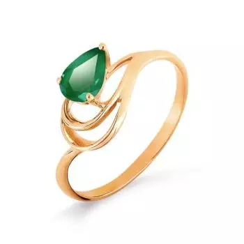 Кольцо с изумрудом Линии Любви