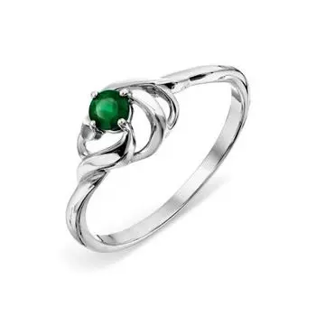 Кольцо с изумрудом Линии Любви