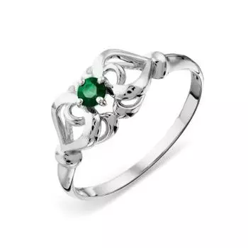 Кольцо с изумрудом Линии Любви