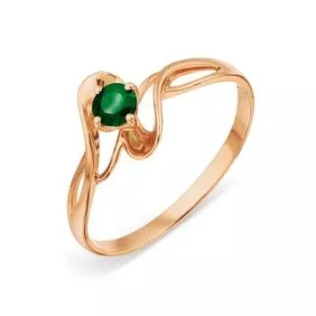 Кольцо с изумрудом Линии Любви
