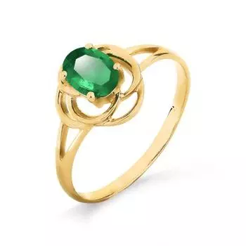 Кольцо с изумрудом Линии Любви