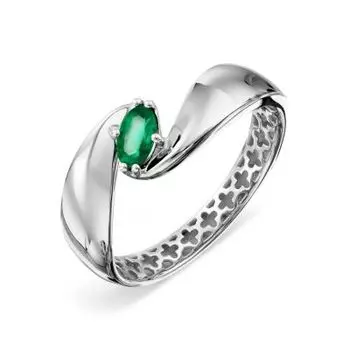 Кольцо с изумрудом Линии Любви