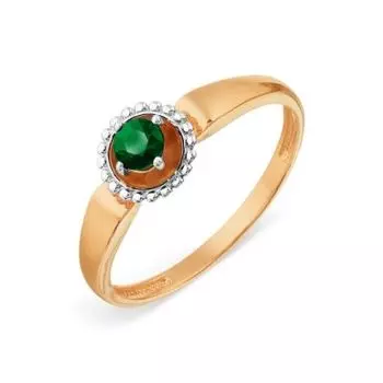 Кольцо с изумрудом Линии Любви